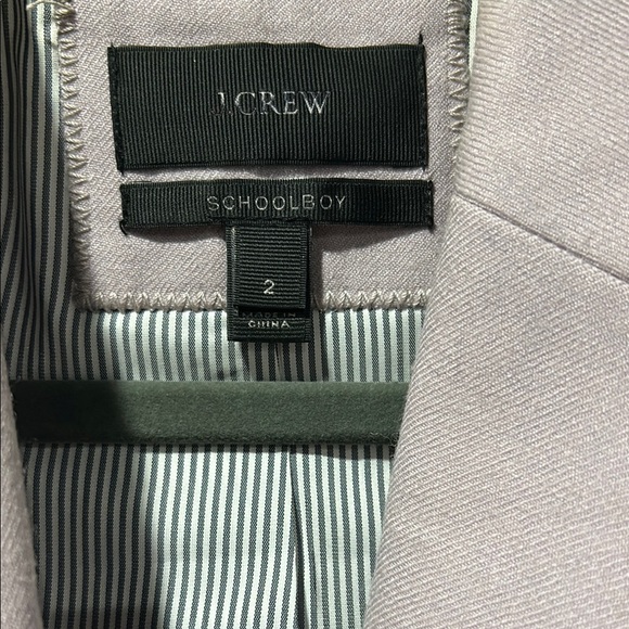 J. Crew Purple Lilac Grey Schoolboy Blazer with Notched Lapels Gold Buttons - Picture 2 of 7